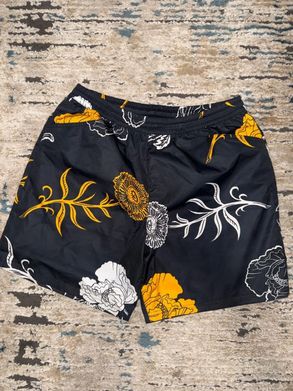 Men's Black Floral Swim/Athletic Shorts - Nike - Picture 9 of 9